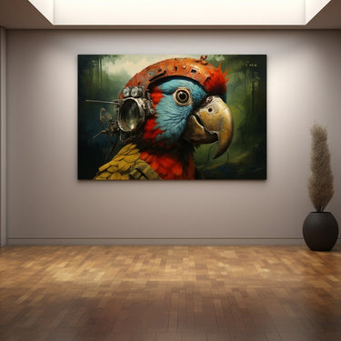 Tableau Surréaliste Perroquet